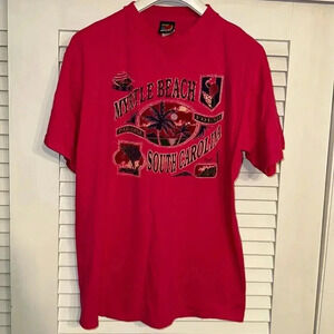 vintage disney mickey mouse pink myrtle beach south carolina single stitch shirt